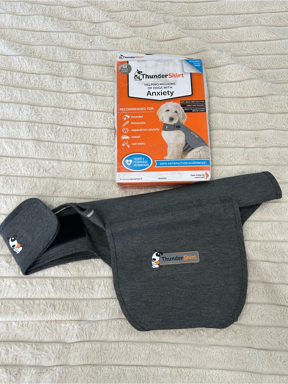 Thundershirt Solid Gray Calming Wrap for Dogs